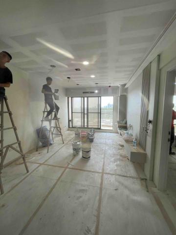 萬樑企業社（室內設計.裝潢木作） - 油漆施工中