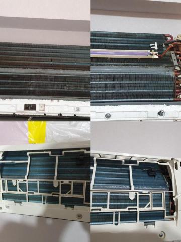 蟹老闆冷氣清洗社 - 鰭片洗前洗後