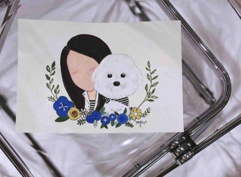 林宜璇 - 客製水彩似顏繪。