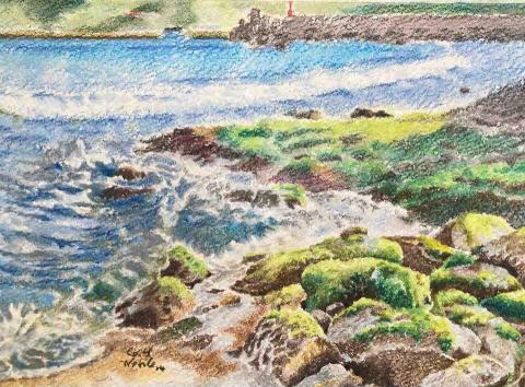 Uart藝術工作室 - 柚子老師插畫-老梅綠石槽-水彩色鉛筆 Uart藝術工作室 - 柚子老師插畫-老梅綠石槽-水彩色鉛筆