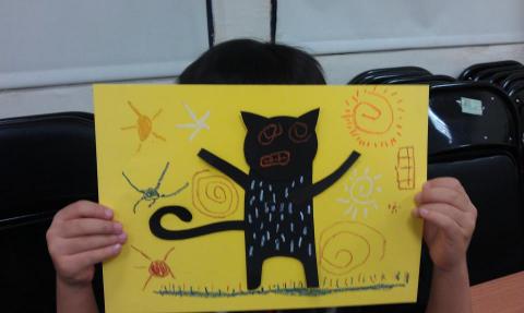陳蕙姬 - 吃星星的大黑貓繪本延伸活動─黑貓拼貼畫