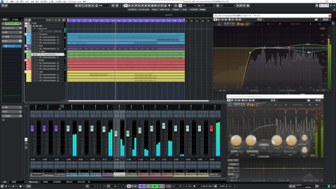 Keaton凱特[音樂] - 使用Cubase作為混音工具的工作畫面