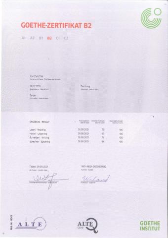 魚群老師 | 從零開始學德文 | 德檢準備 - 德語檢定Goethe-Zertifikat B2通過