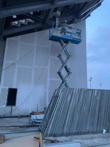 煌晟工程行 - （亞太國際棒球場）單彩仿石漆高空噴塗