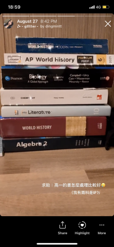 Clara Lee/英文家教 - 高中時期的課程內容範圍都是以美國國內上課內容授課