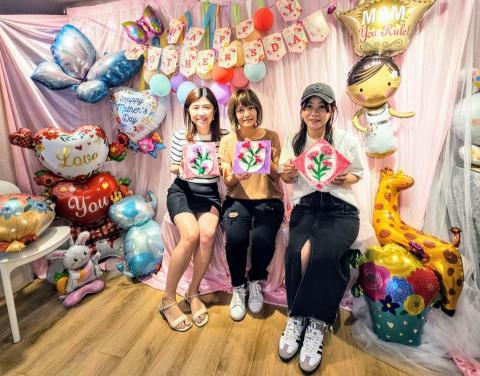 Milk's花藝×芳療×藝術手作工作室 - 母親節康乃馨石英砂畫