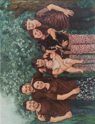 李品寬 - 41×31.5 cm 家庭人像畫