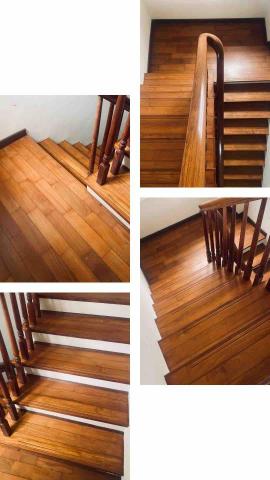東隆國際木業 - 柚木直拼樓梯踏面施作