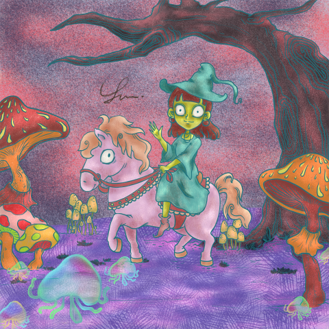 星夜工作室 - 自創角色＿魔森林的騎士女巫＿作者yu