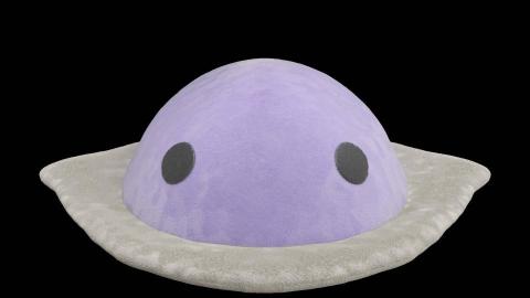 Paull Pau - 有一隻真的魔鬼魚玩偶，太可愛了，就做成了3D，有毛絨的效果。