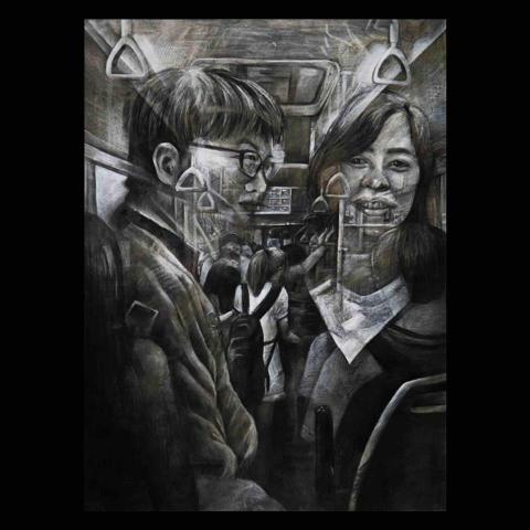 Jn - 全開炭筆素描