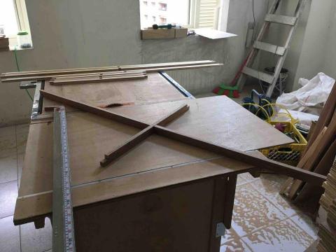 信實木工/室內裝修 - 新莊和室拉門製作：施工中