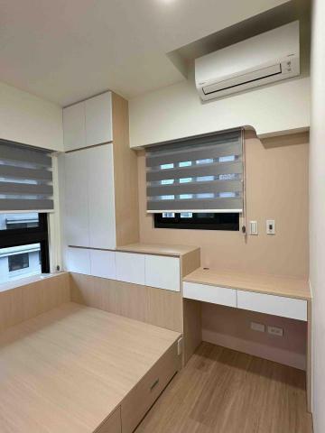 信實木工/室內裝修 - 板橋全室裝潢/新成屋：主臥床頭櫃/書桌