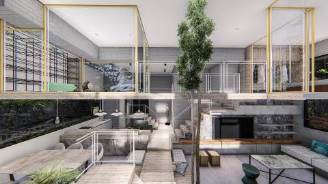 SENSE Design勝思裝修設計工程 - 透過框景,看見不一樣的生活 透過層疊,看見不一樣的心境 本案戶型特殊,中間因下降60公分而有十字地梁的檯度,串連了此整體空間垂直動線關係,機能量體層疊關係,因而有了樹屋此概念之想法。三面採光結合戶外景觀,引景到空間中,並透過框景方式,似將遠處外景,人文景像進行裁剪,使人與空間,空間與自然產生互利共生的型態。 口玄關處進來結合了串連整個空間主要動線的樓梯,轉折下為廚防空間,而與地梁產生連結。
 SENSE Design勝思裝修設計工程 - 透過框景,看見不一樣的生活 透過層疊,看見不一樣的心境 本案戶型特殊,中間因下降60公分而有十字地梁的檯度,串連了此整體空間垂直動線關係,機能量體層疊關係,因而有了樹屋此概念之想法。三面採光結合戶外景觀,引景到空間中,並透過框景方式,似將遠處外景,人文景像進行裁剪,使人與空間,空間與自然產生互利共生的型態。 口玄關處進來結合了串連整個空間主要動線的樓梯,轉折下為廚防空間,而與地梁產生連結。