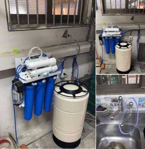 德克生活淨水/飲水機 - 商用RO逆滲透純水機 (150-200加崙/天)
壓力桶升級80公升/ 改由水管接水龍頭出水
------------------------------------------------
●造水量：150-200加侖
●提供最安全的生飲水，保證可以生飲
●RO膜過濾，水乾淨又健康
●適用於各式餐飲業用途、學校、 幼稚園、火鍋店及各式營業場所