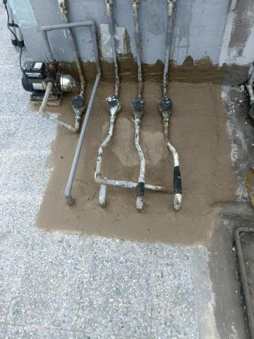 唯舜居家水電 - 水錶正下方漏水，補水泥及漆彈性水泥防水