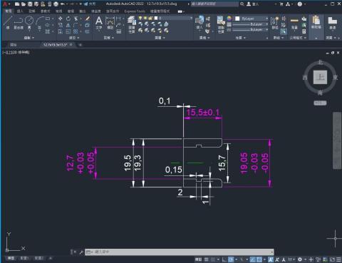 興傑精密有限公司 - 依客戶手繪圖，由我司經AutoCAD重新繪製並標註公差值。