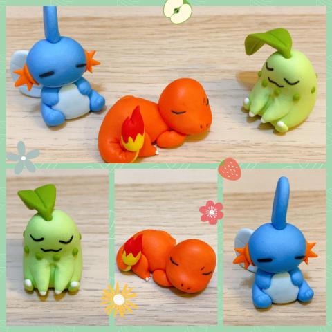 狐狸先生玩泥巴 - 粘土創作-寶可夢睡覺囉