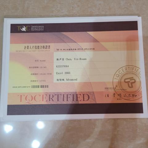 陳怡萱 - Excel進階級