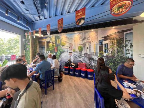 寒藝靈彩有限公司 - 馬路邊邊串串香餐廳新竹店-店內壁畫 寒藝靈彩有限公司 - 馬路邊邊串串香餐廳新竹店-店內壁畫