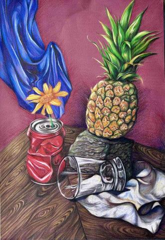 粘惟媗 兒童美術、成人興趣培養教學 - 一般靜物練習/色鉛筆