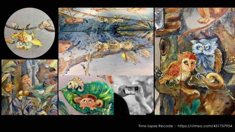 一只猴子 - Project : 《Chai cafe 》Shanghai  壁畫繪製 ,  細節圖。