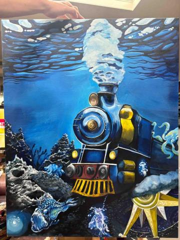 粘惟媗 兒童美術、成人興趣培養教學 - 《心海羅盤》/壓克力