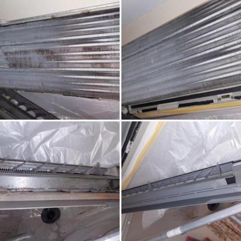 黑潔客專業清潔 - 冷氣清潔前後照