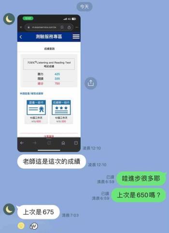 專功英文 - 上課前　４５０　
4/28 場次　６７５　
5/26 場次　７５０