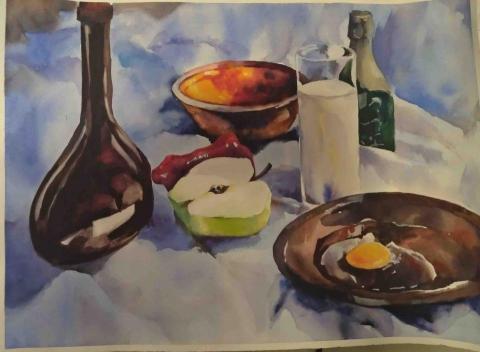 呂韋緗 - 水彩臨摹 /四開