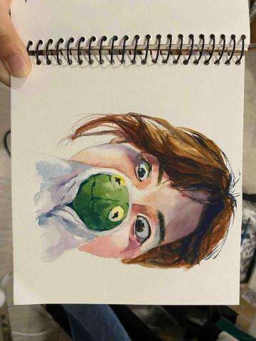 呂韋緗 - 水彩人像練習 /16開