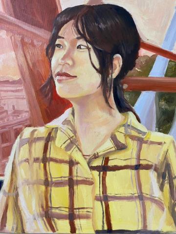 孫珮慈 - 油畫-自畫像