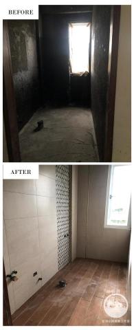 昕玥空間規劃工作室 - 毛胚屋廁所規劃設計前後對照圖