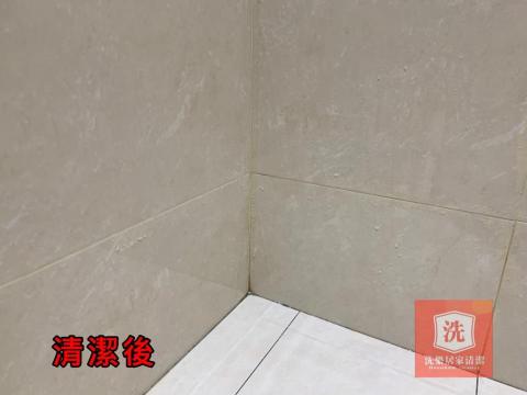 洗樂居家清潔（同臉書粉絲專頁名稱） - 浴廁黴菌/皂垢/黃垢處理後。