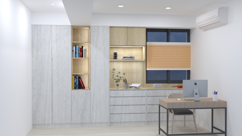 炤京室內裝修設計 - 輕美式北歐風-書房 炤京室內裝修設計 - 輕美式北歐風-書房