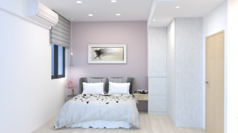 炤京室內裝修設計 - 輕美式北歐風-主臥室 炤京室內裝修設計 - 輕美式北歐風-主臥室