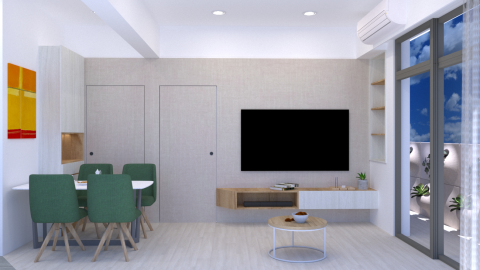 炤京室內裝修設計 - 北歐風-電視牆 炤京室內裝修設計 - 北歐風-電視牆