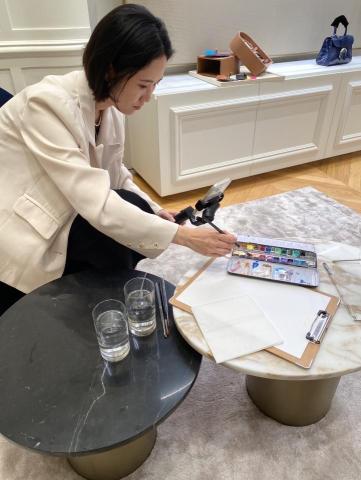 創意插畫工作室 - 為時尚精品品牌畫現場人像插畫