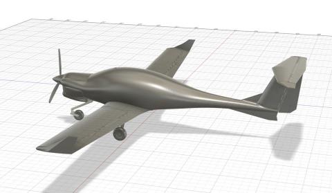 創光工作室 - 客戶全機可動DA40NG設計及打印