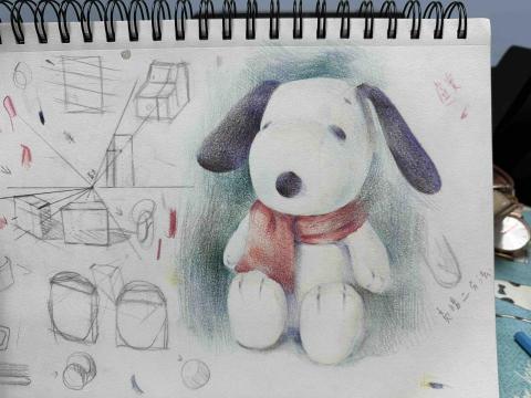 欣妤 - 色鉛筆教學過程
