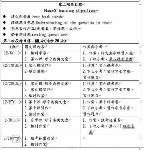 許心柔 -  雙語教學計畫