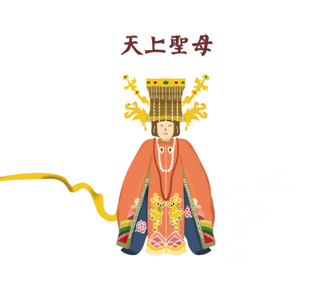 小魚 - 手繪媽祖。