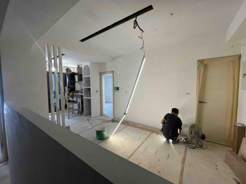 小Q  油漆工程 - 裝潢場全室批土 打燈拋光