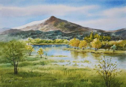 邦妮美術 - 水彩課堂示範-風景