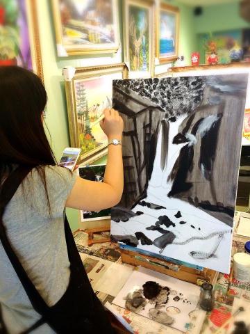 姍蒂23咖啡油畫 - 圓夢計畫