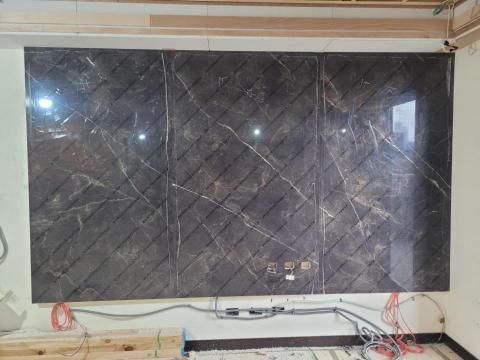 伊森室內裝修工程行 - 仿大理石電視牆