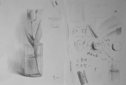 邦妮美術 - 鉛筆素描課堂示範