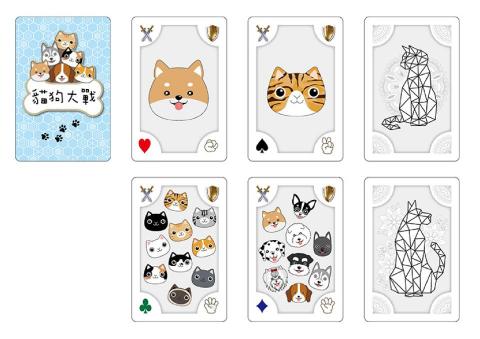 兔子齡 - 貓狗大戰遊戲卡-插畫設計作品