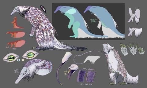 Kaze Yang - 此為科幻風格虛構生物設計。從粗略的輪廓至細節都考慮在內，讓人無論從遠處觀察或近處細究都不會感到無趣。設計該生物時所搭配的世界觀強調這些虛構生物的造型美感、寫實刻劃、與特殊能力的表現，這些都在設計時包含在內。