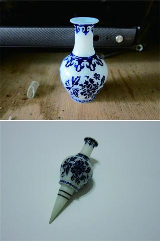 龍興設計 - 文創商品青花瓷酒瓶塞開發設計與3D打印樣品